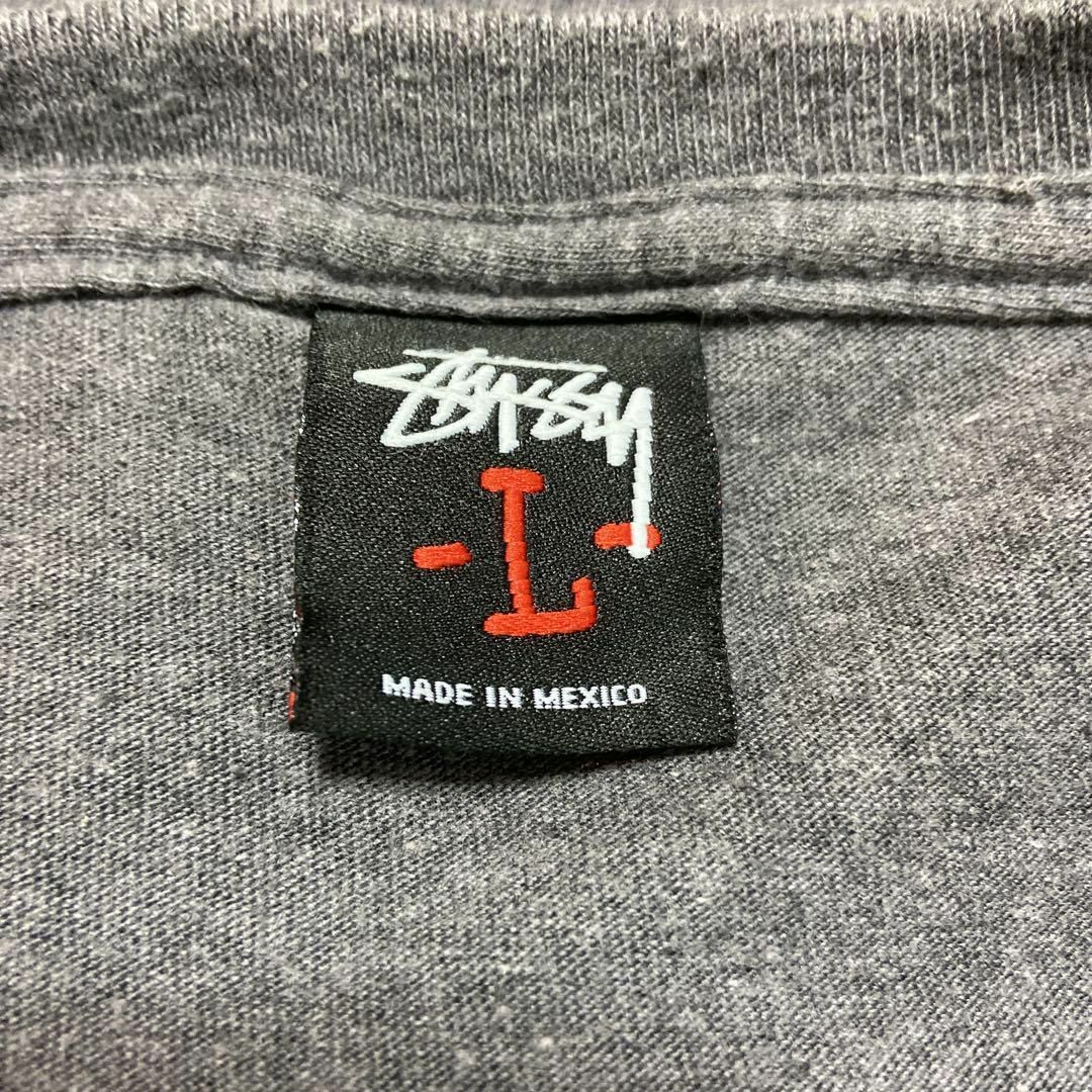 STUSSY - 【メキシコ製、ダークグレー◎】stussyヒップホップTシャツ