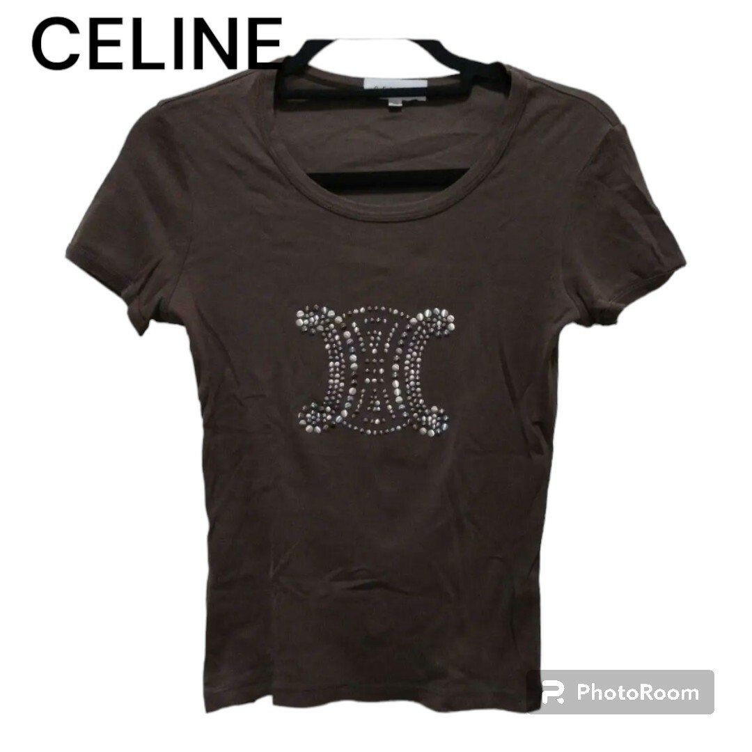 celine(セリーヌ)のセリーヌ　スタッズ　レディース　Tシャツ　美品 レディースのトップス(Tシャツ(半袖/袖なし))の商品写真