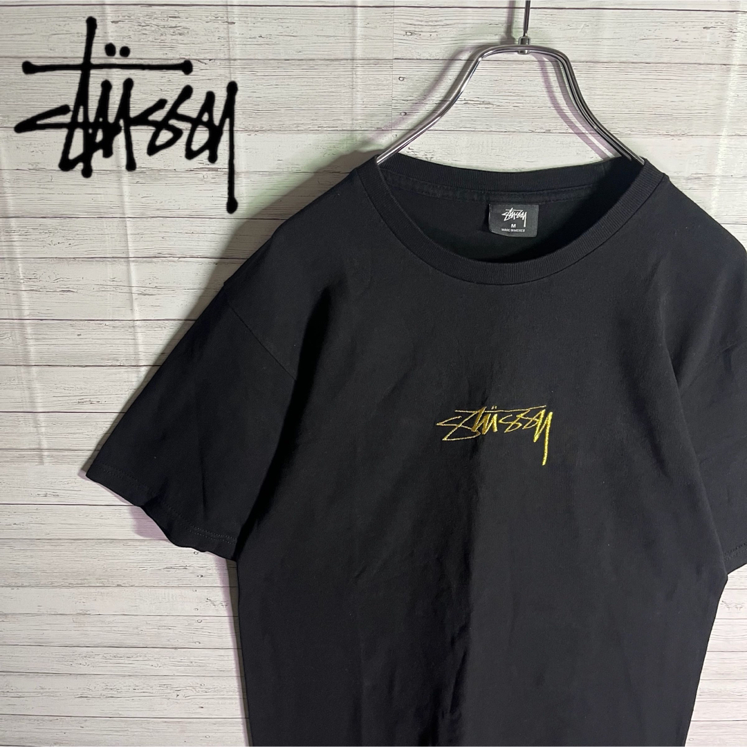 最初の ステューシー センターロゴプリント Tシャツ XL