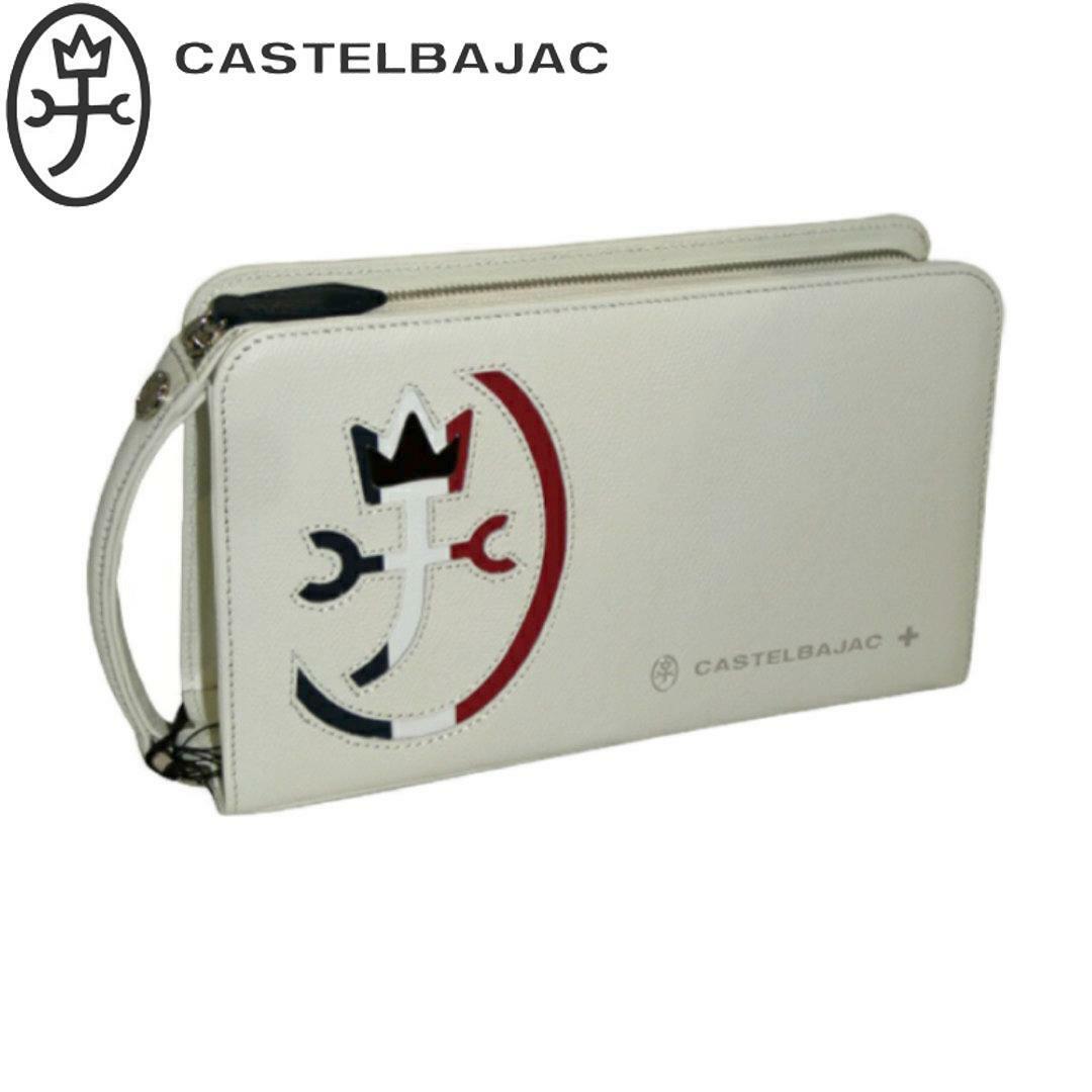 CASTELBAJAC(カステルバジャック)のカステルバジャック カルネ セカンドバッグ 032211 ホワイト メンズのバッグ(セカンドバッグ/クラッチバッグ)の商品写真