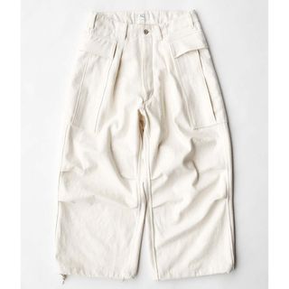 コモリ(COMOLI)のHERILL へリル Denim Cargo Pants カーゴパンツ(ワークパンツ/カーゴパンツ)