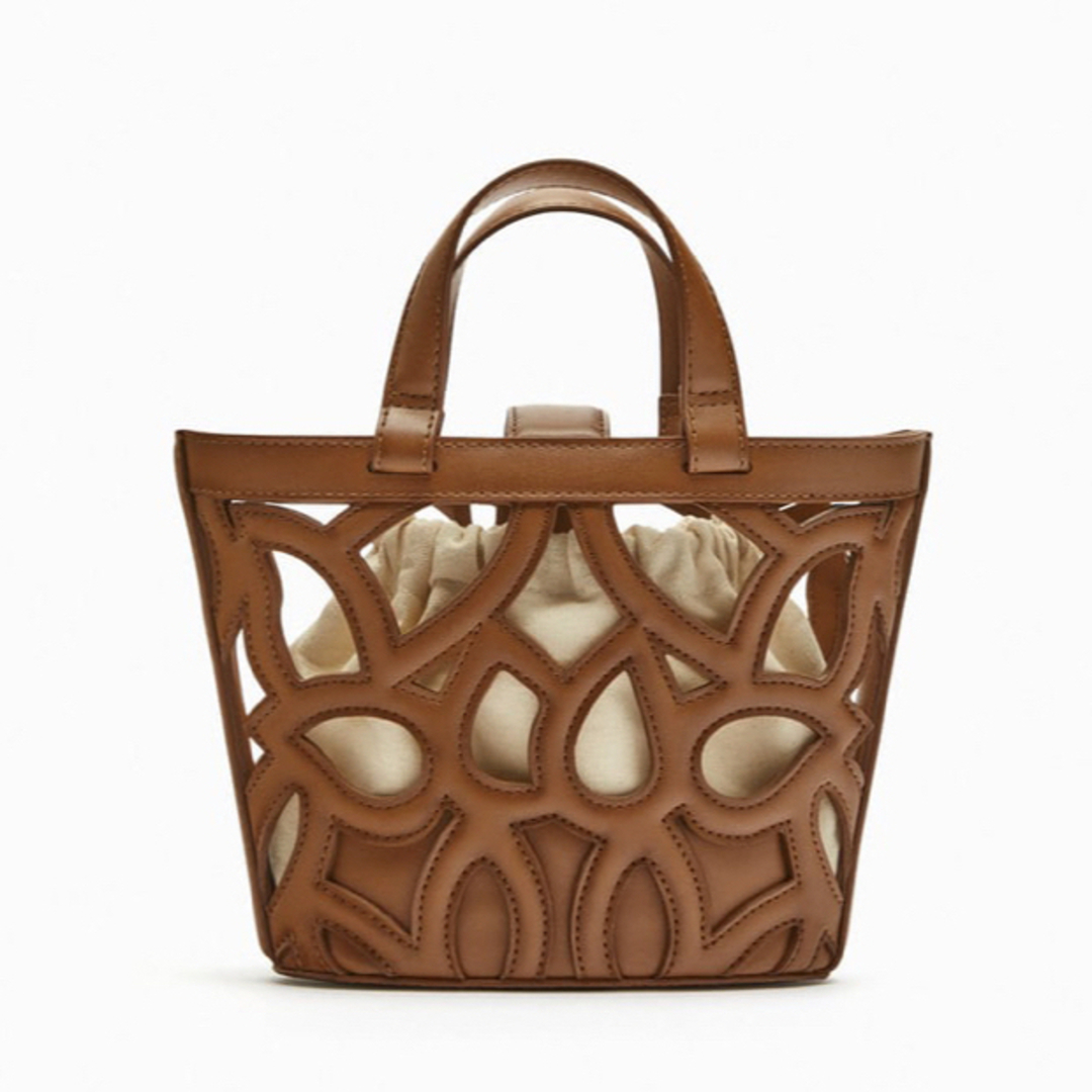 ZARA - ZARA カットワーク ミニトートバッグ