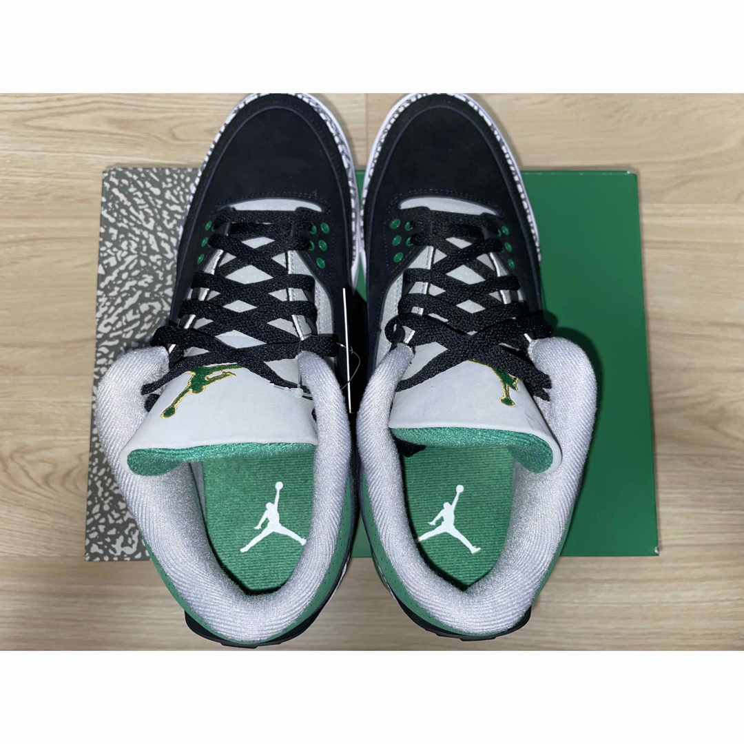 新品未使用 黒タグ付き Nike Air Jordan 3 Pine Green