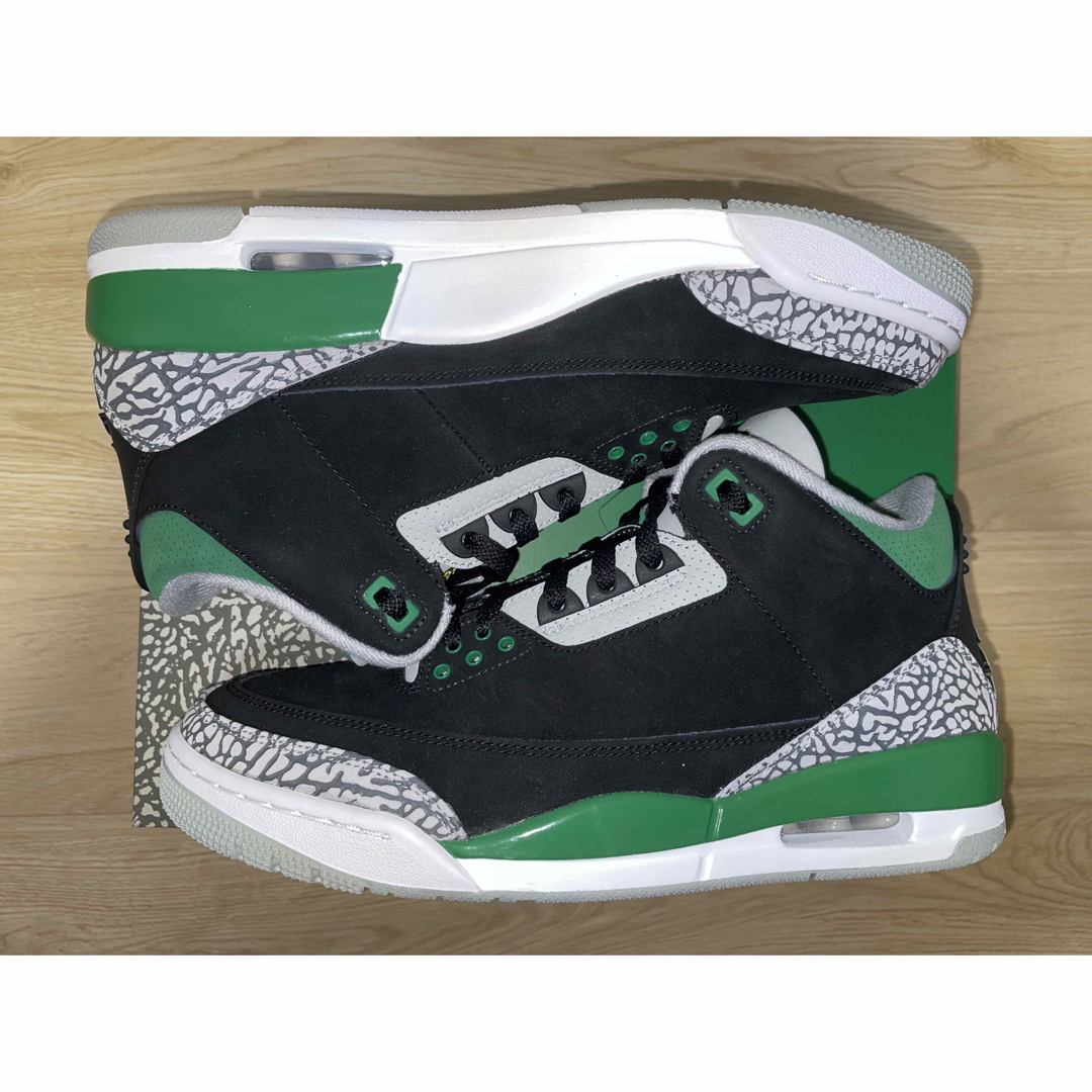 新品未使用 黒タグ付き Nike Air Jordan 3 Pine Green