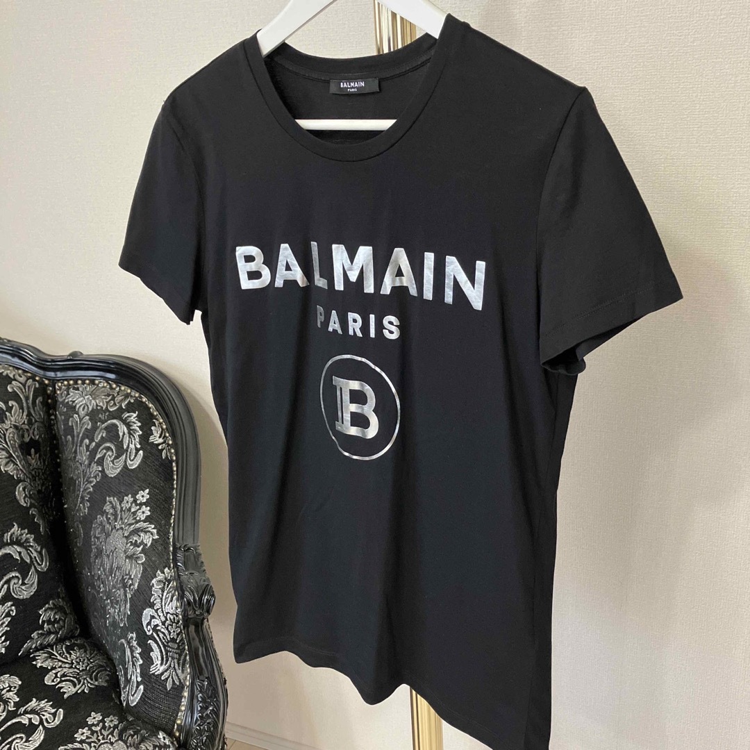 BALMAIN(バルマン)のバルマン　メンズ　レディース　Tシャツ　ブラック　美品 メンズのトップス(Tシャツ/カットソー(半袖/袖なし))の商品写真