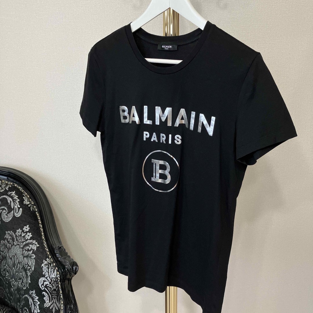 BALMAIN(バルマン)のバルマン　メンズ　レディース　Tシャツ　ブラック　美品 メンズのトップス(Tシャツ/カットソー(半袖/袖なし))の商品写真