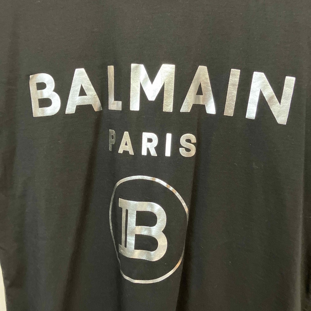 BALMAIN - バルマン メンズ レディース Tシャツ ブラック 美品の BALMAIN - バルマン メンズ レディース Tシャツ ブラック 美品の