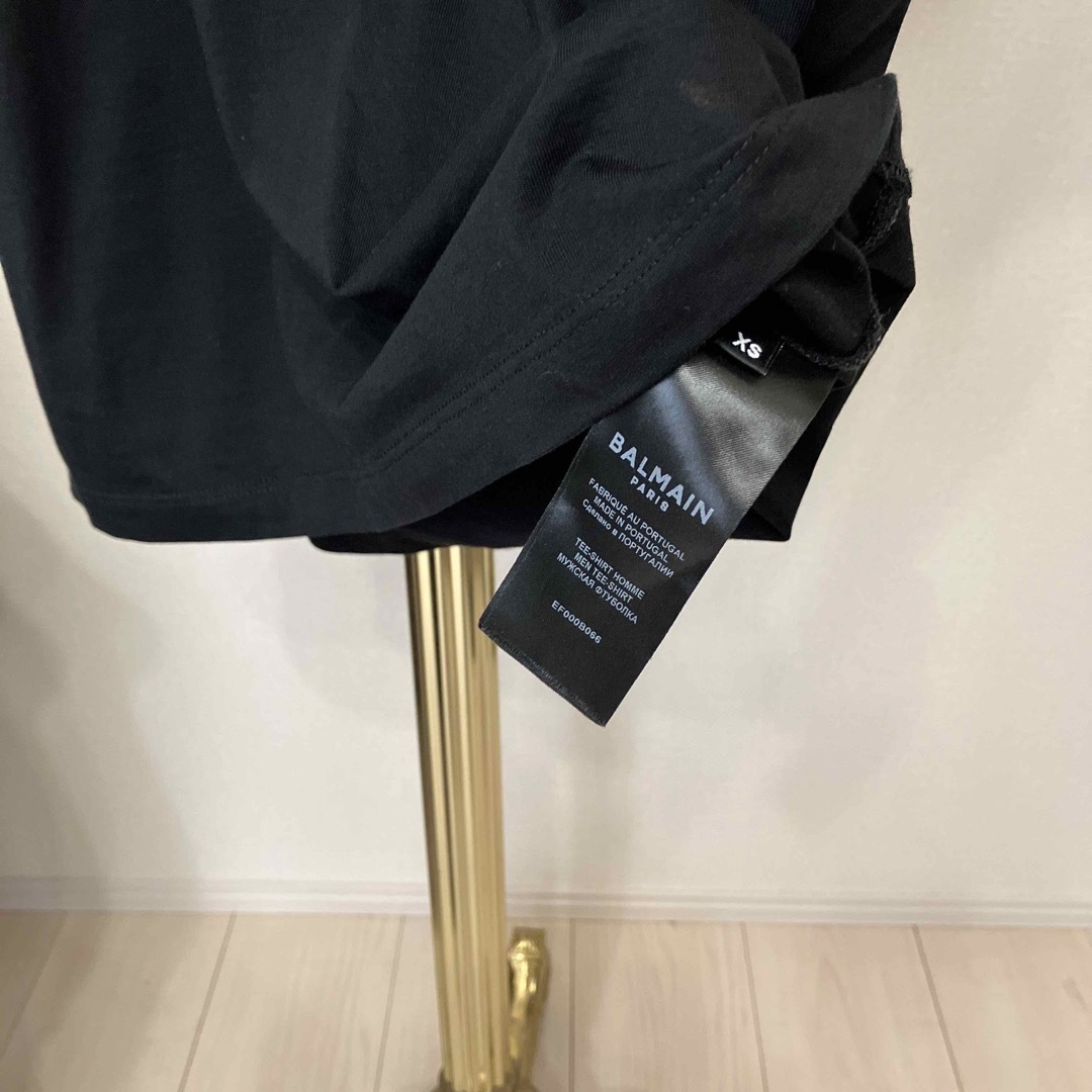 BALMAIN - バルマン メンズ レディース Tシャツ ブラック 美品の BALMAIN - バルマン メンズ レディース Tシャツ ブラック 美品の