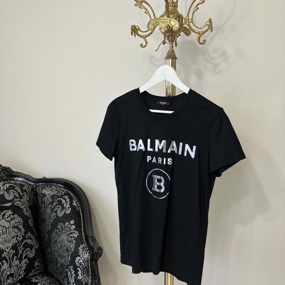 BALMAIN(バルマン)のバルマン　メンズ　レディース　Tシャツ　ブラック　美品 メンズのトップス(Tシャツ/カットソー(半袖/袖なし))の商品写真