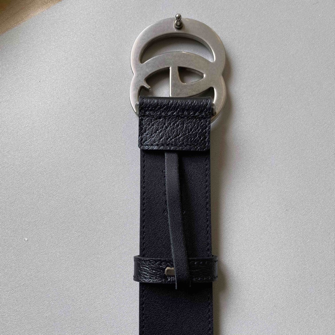 美品】レザーベルト(ダブルG バックル)GUCCI ベルト グッチの通販 by