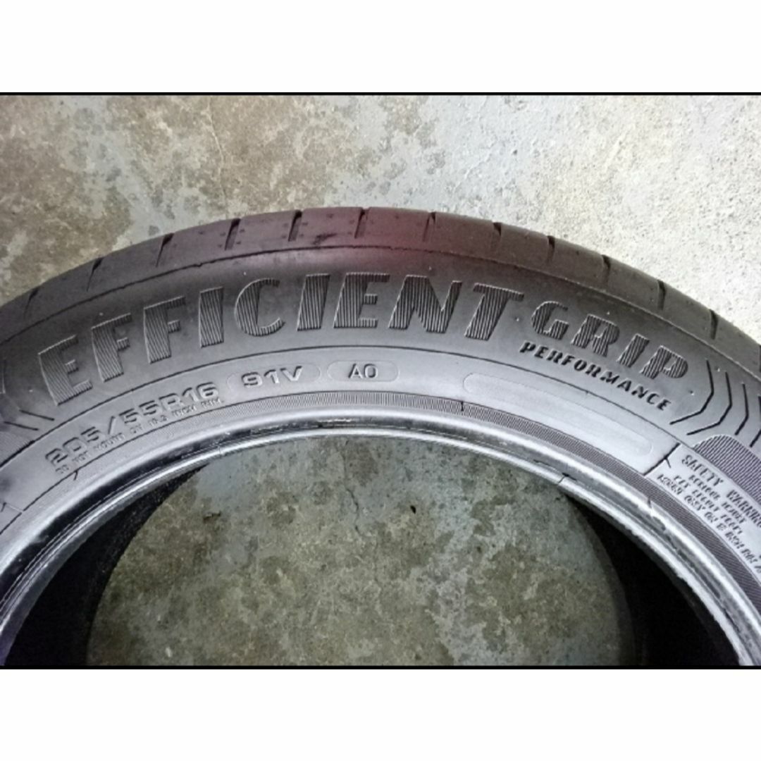 Goodyear(グッドイヤー)の7.5分山グッドイヤーEFFICIENT GRIP 205/55R16中古4本 自動車/バイクの自動車(タイヤ)の商品写真