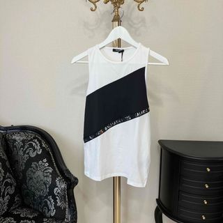 バルマン(BALMAIN)のバルマン　タンクトップ　ホワイト　ブラック　新品　未使用(タンクトップ)