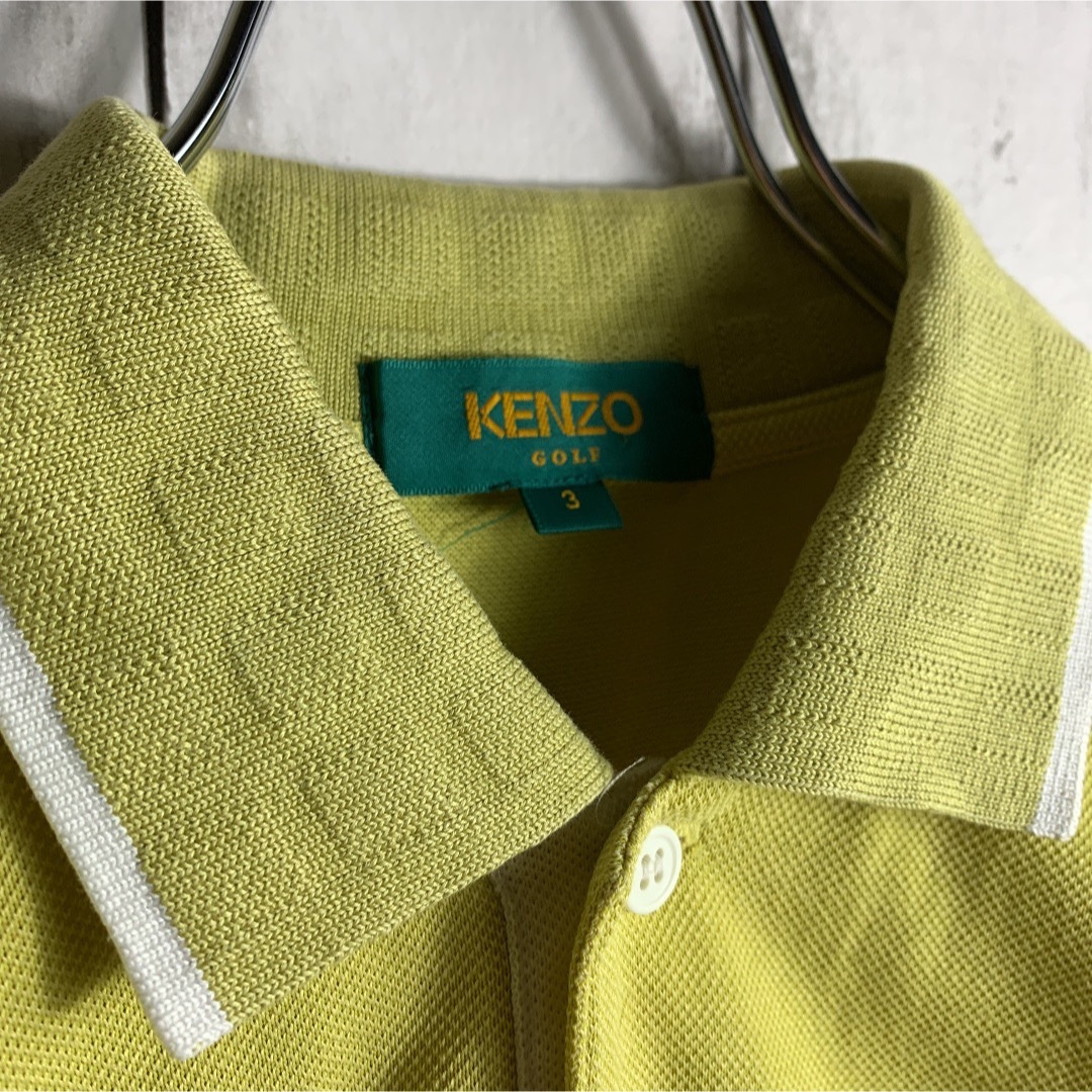 KENZO(ケンゾー)の【1点物】ケンゾーゴルフ 古着 90's メンズ ポロシャツ L 刺繍ロゴ 希少 メンズのトップス(ポロシャツ)の商品写真