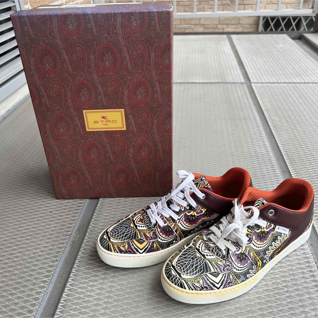 ETRO - 箱付き!ETRO エトロ 24cm スニーカー ペイズリー柄 マルチ