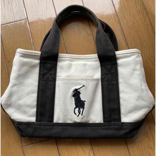 ラルフローレン(Ralph Lauren)のRALPH LAURENトートバッグ　ホワイト×ブラック(トートバッグ)