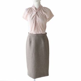良品】Christian Dior レースドッキングワンピース ネイビー