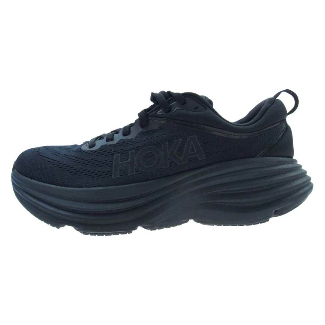 HOKA ONE ONE ホカ オネオネ スニーカー 1127952 W BONDI 8  BBLC ワイド ローカット スニーカー  ブラック系 24.0cm【新古品】【未使用】約295cm高さ