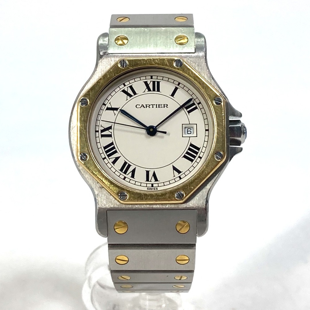Cartier(カルティエ)のカルティエ CARTIER サントス オクタゴン LM 自動巻き デイト 腕時計 SS/YG シルバー/ゴールド メンズの時計(腕時計(アナログ))の商品写真