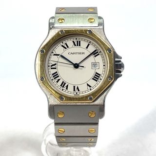 カルティエ CARTIER サントス オクタゴン LM 自動巻き デイト 腕時計 SS/YG シルバー/ゴールド