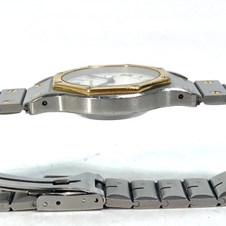 カルティエ CARTIER サントス オクタゴン LM 自動巻き デイト 腕時計 SS/YG シルバー/ゴールド