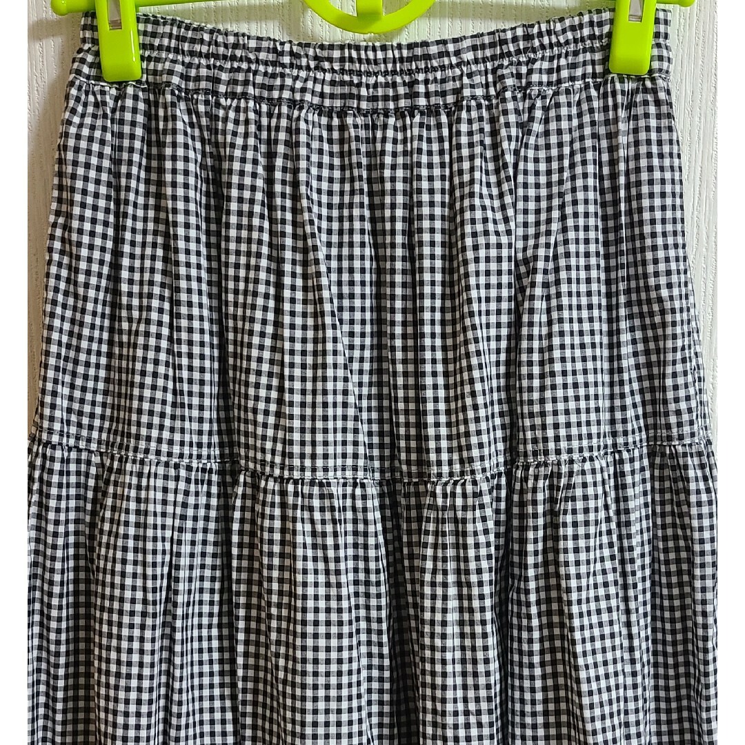ichi(イチ)の《ichi ・イチ》コットン100 裏地付き ギンガムチェック柄ギャザースカート レディースのスカート(ロングスカート)の商品写真