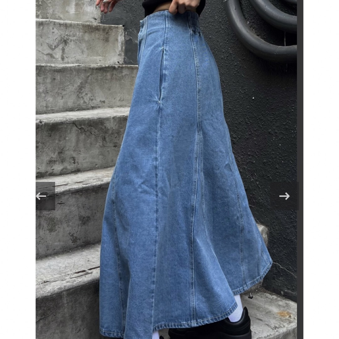 DENIM FLAR SKIRT  C'LENA レディースのスカート(ロングスカート)の商品写真