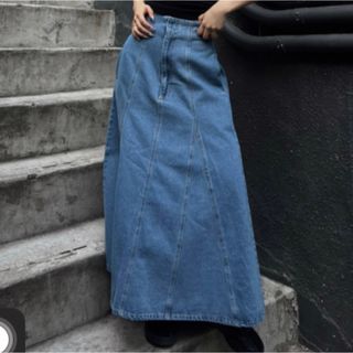 DENIM FLAR SKIRT  C'LENA(ロングスカート)