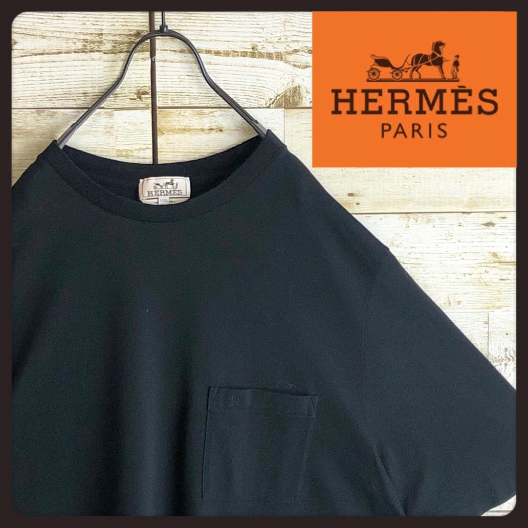 Hermes(エルメス)のHERMES エルメス tシャツ H刺繍入り 鹿の子 大きめ 美品 メンズのトップス(Tシャツ/カットソー(半袖/袖なし))の商品写真