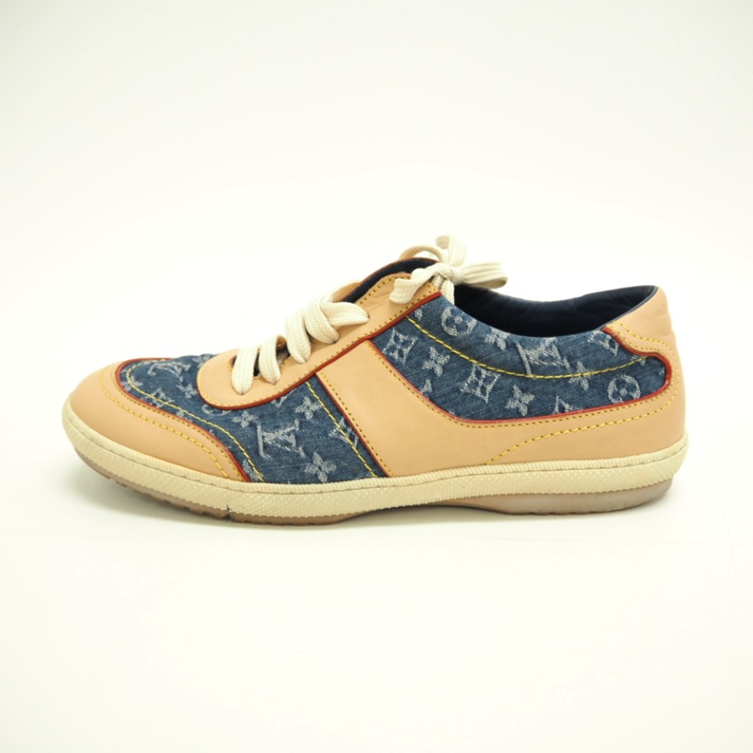 ルイヴィトン LOUIS VUITTON スニーカー モノグラムデニム ブルー-
