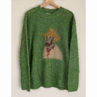 クリアランス セール YOKE ALPACA WOOL DOUBLE SLEEVES RIB KNIT