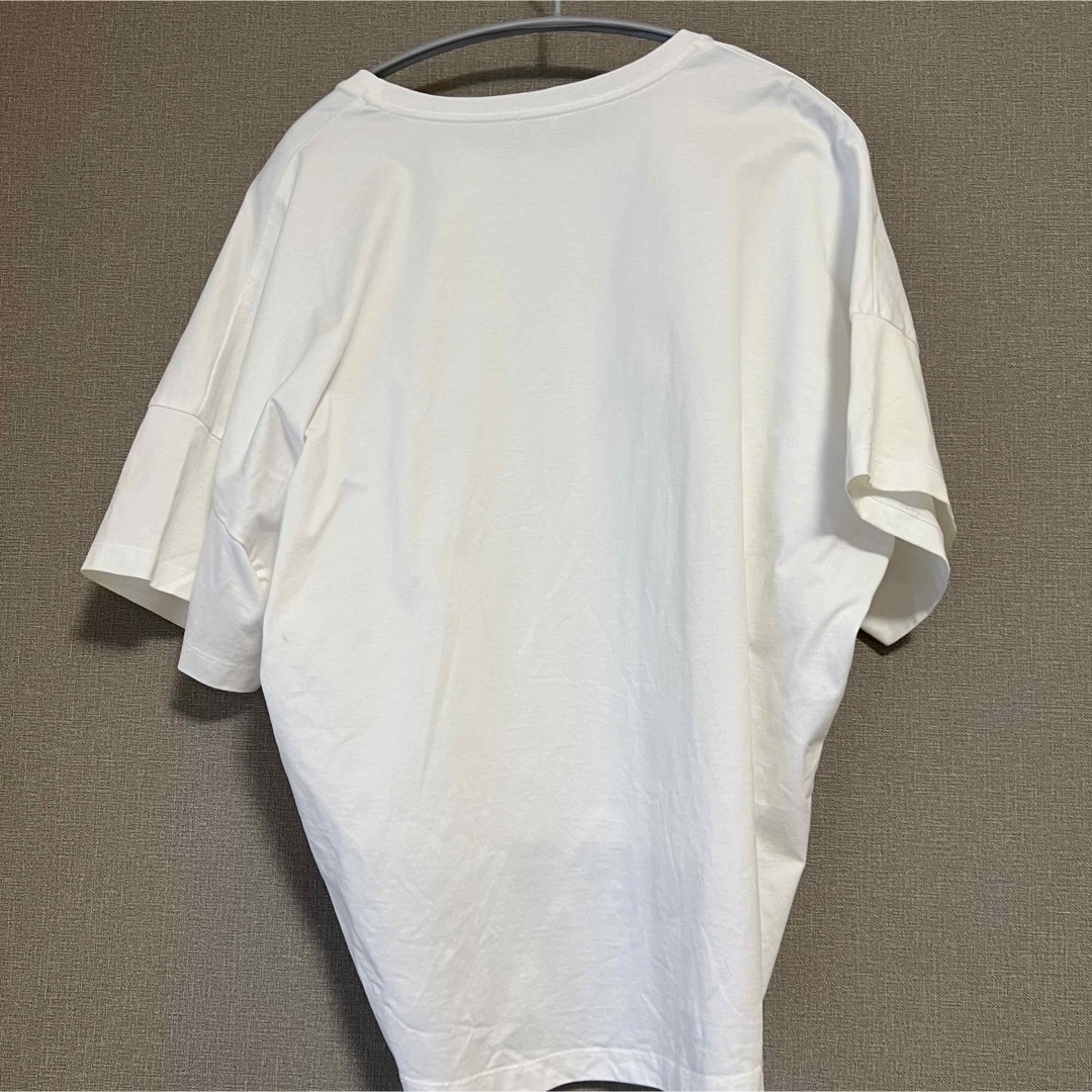 LOEWE/ボクシーフィット半袖Tシャツ カットソー ロゴアナグラム刺繍 白