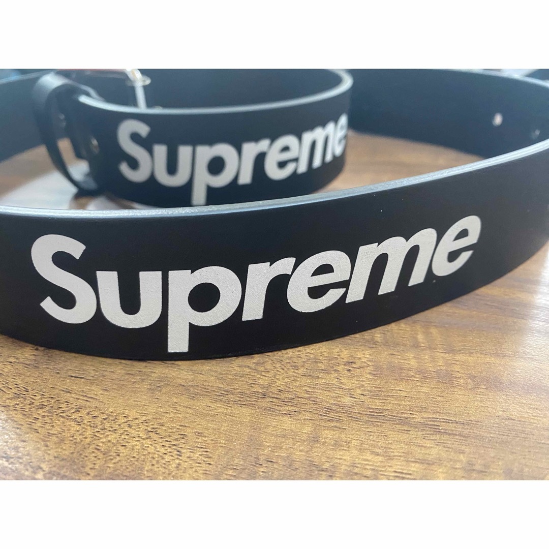 Supreme Repeat Leather Belt - Red (SS23)