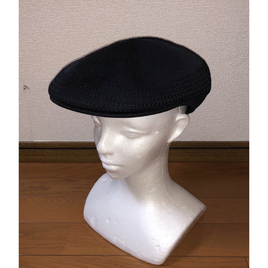 KANGOL(カンゴール)のM 美品 KANGOL ハンチングキャップ ブラック 黒 カンゴール ベレー帽 メンズの帽子(ハンチング/ベレー帽)の商品写真