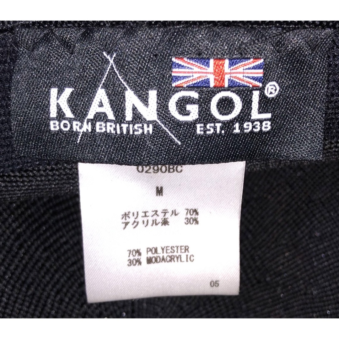 KANGOL(カンゴール)のM 美品 KANGOL ハンチングキャップ ブラック 黒 カンゴール ベレー帽 メンズの帽子(ハンチング/ベレー帽)の商品写真