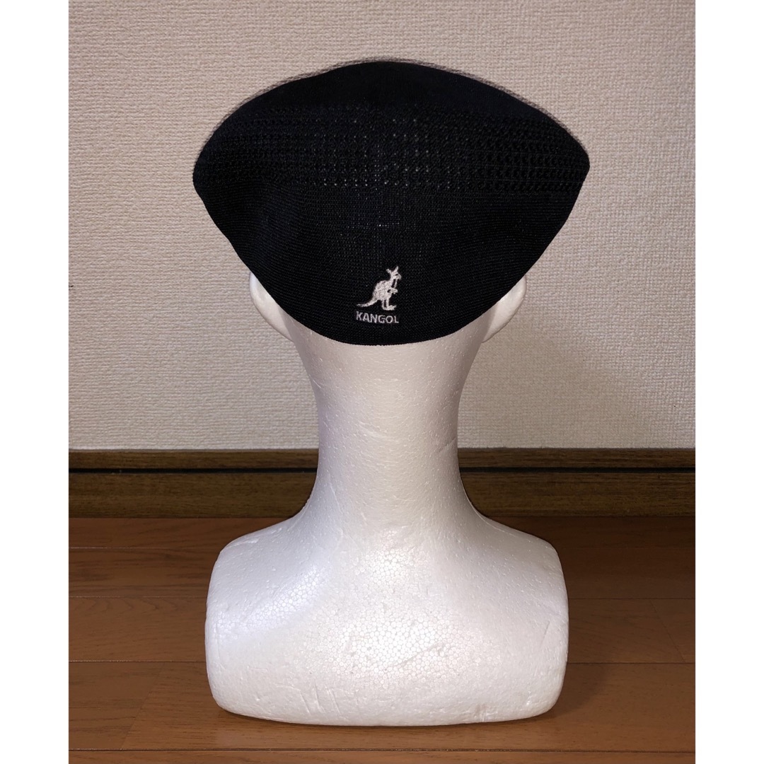 KANGOL(カンゴール)のM 美品 KANGOL ハンチングキャップ ブラック 黒 カンゴール ベレー帽 メンズの帽子(ハンチング/ベレー帽)の商品写真