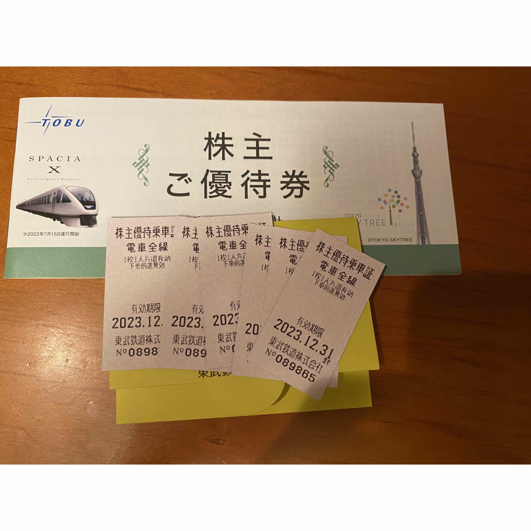東武鉄道株主優待券 1冊 - 割引券