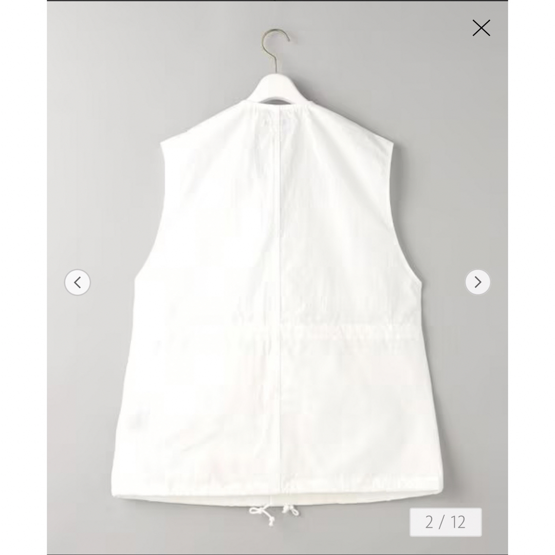 新品 PHEENY ダンプフィールドジャケットベスト ホワイト
