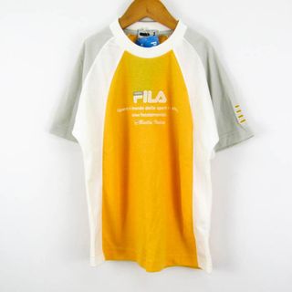 フィラ(FILA)のフィラ 半袖Tシャツ ロゴT コットン混 吸汗速乾 トップス 未使用品 キッズ 男の子用 120サイズ イエロー FILA(Tシャツ/カットソー)