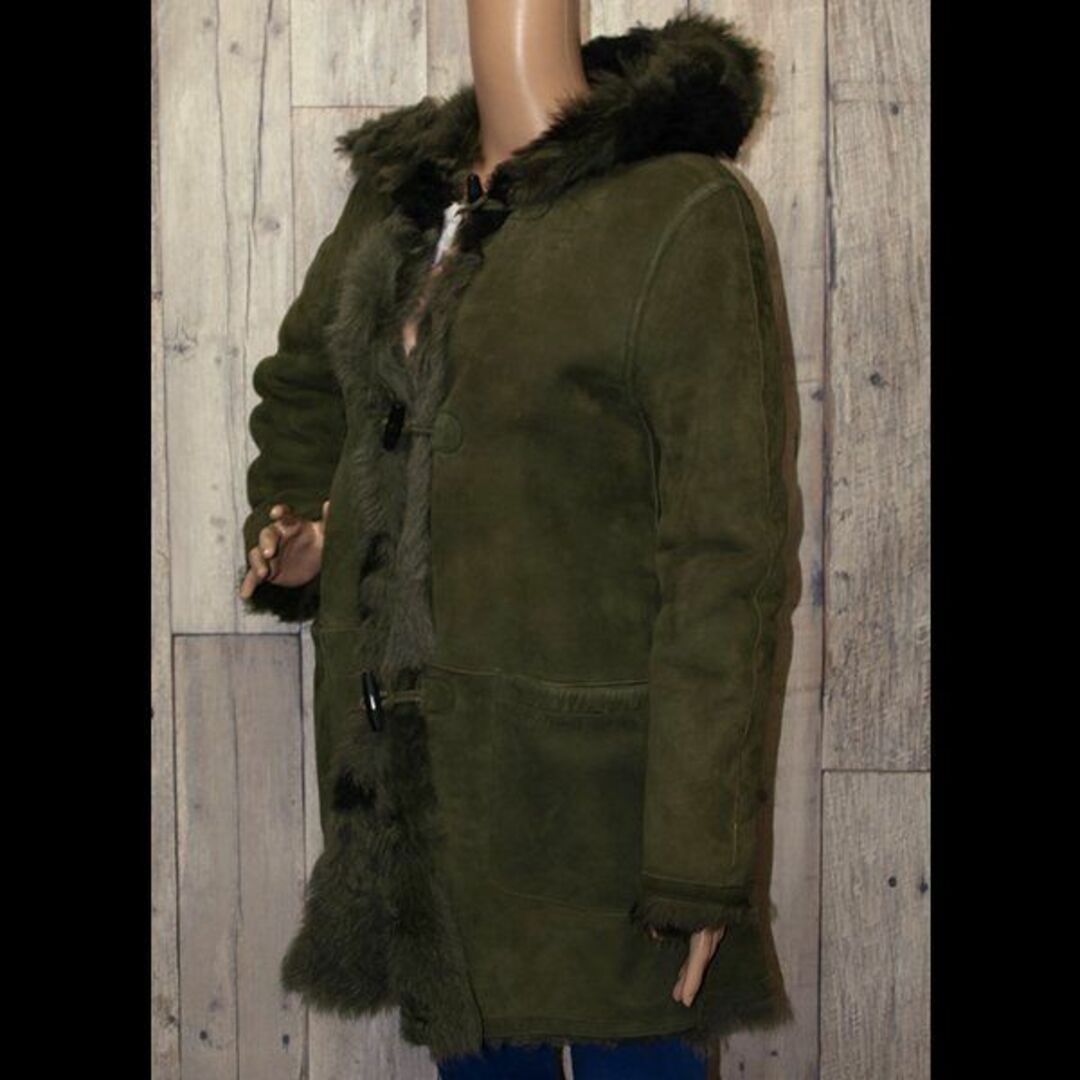 Christian Dior(クリスチャンディオール)のクリスチャン ディオール・ムートンファーリバーシブルコート　カーキグリーン 36 レディースのジャケット/アウター(毛皮/ファーコート)の商品写真