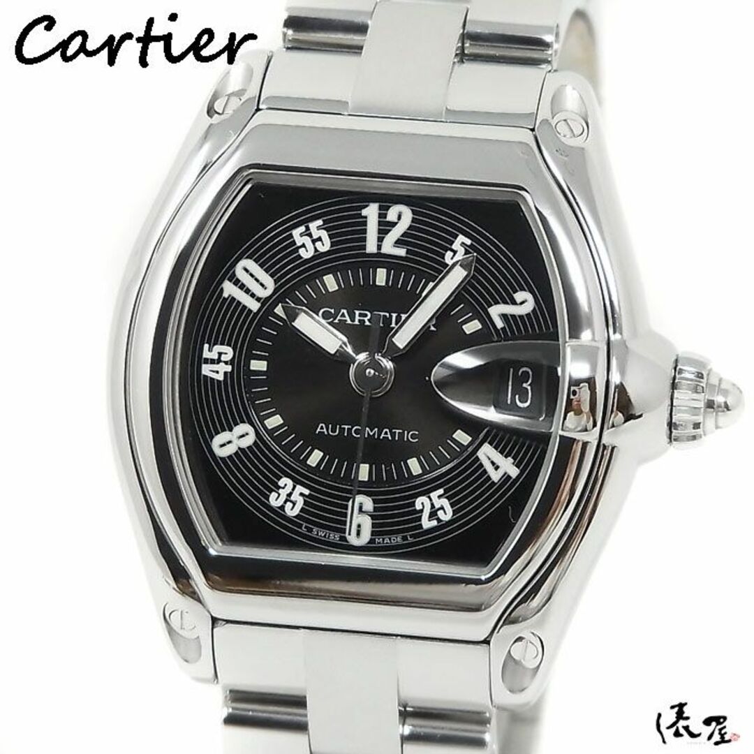 カルティエ Cartier ロードスターLM W62005V2 メンズ 腕時計 デイト シルバー 文字盤 K18YG オートマ 自動巻き Roadster LM VLP 90210265