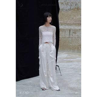 エイミーイストワール(eimy istoire)のJOSEMOON GARTER DESIGN SHEER TOPS(カットソー(長袖/七分))