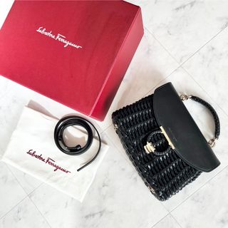 サルヴァトーレフェラガモ(Salvatore Ferragamo)の極美品 サルヴァトーレフェラガモ Woven Margot マーゴット(ハンドバッグ)