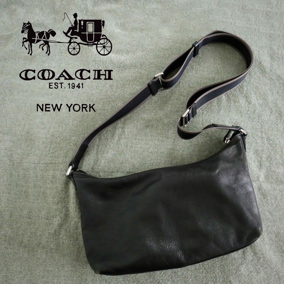 コーチ COACH レザーショルダーバッグ ヘリテージ - ショルダーバッグ