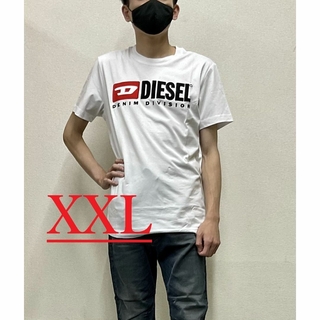 ディーゼル(DIESEL)のディーゼル　Tシャツ20B23　XXLサイズ　ホワイト　新品　ロゴ　A03766(Tシャツ/カットソー(半袖/袖なし))