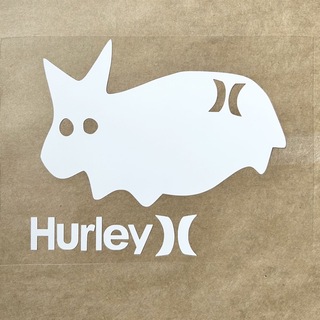 ハーレー(Hurley)のHurley ハーレー ステッカー　　◆W130mm  H110mm◆白グロス◆(サーフィン)