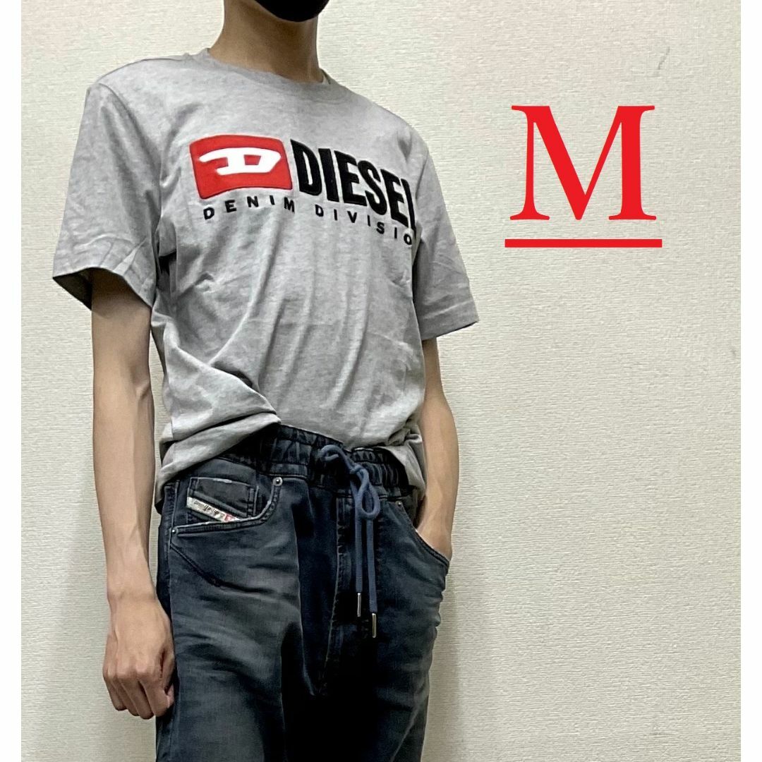 ディーゼル　Tシャツ 20C23　Mサイズ　グレー　新品　ロゴ　A03766