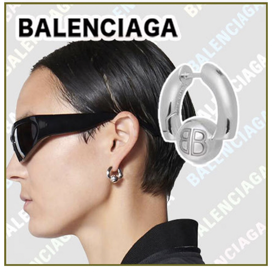 バレンシアガ BALENCIAGA フープピアス 片耳-