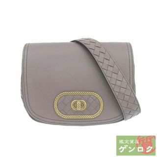 ボッテガヴェネタ(Bottega Veneta)の【中古】BOTTEGAVENETA ボッテガヴェネタ イントレチャート ショルダーバッグ 斜め掛け ブラウン レザー レディース【質屋】(ショルダーバッグ)