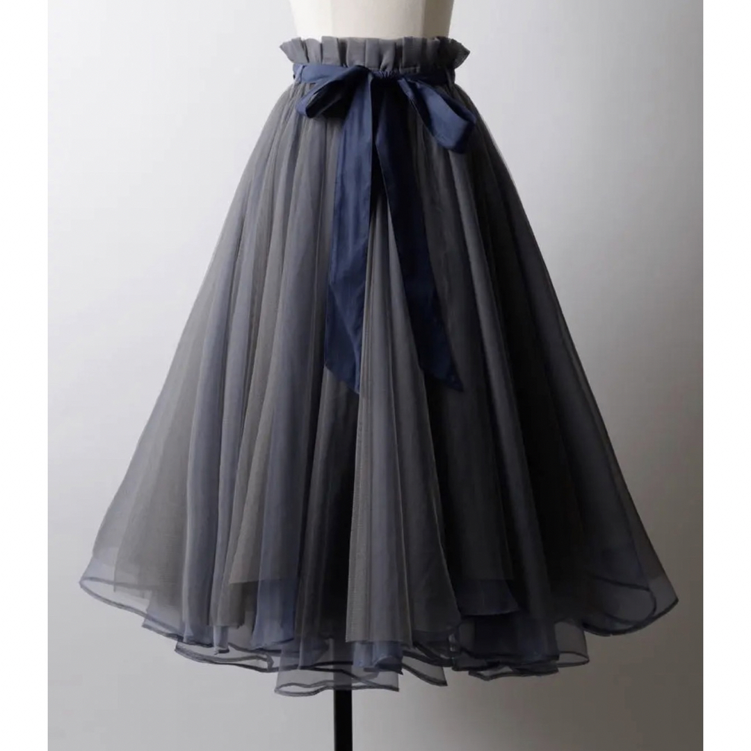 la belle Etude(ラベルエチュード)のラベルエチュード  odette ギニグリーン　限定レア　チュールスカート レディースのスカート(ロングスカート)の商品写真