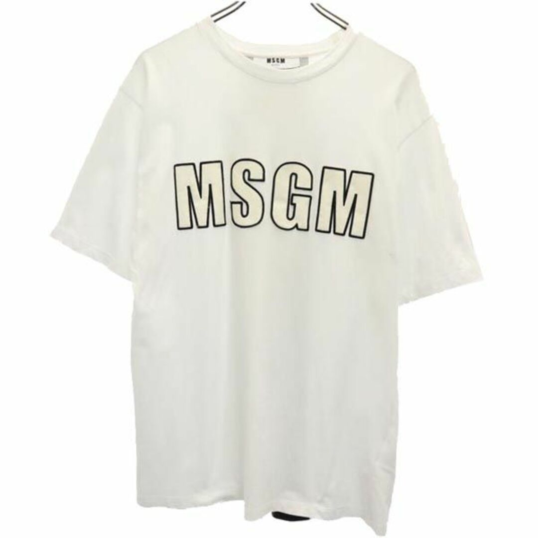 エムエスジーエム イタリア製 プリント 半袖 Tシャツ XS 白 MSGM ロゴ メンズ 【中古】 【230705】 メール便可 | フリマアプリ  ラクマ